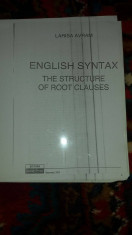 English syntax - Larisa Avram foto