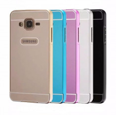 Husa / Bumper aluminiu cu spate acril pentru Samsung Galaxy J1 (2016) / J120F foto