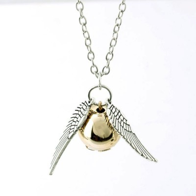 Pandantiv Lantisor Harry Potter Quidditch Golden Snitch Angel Wing Pocket foto