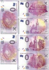 FRANTA- LOT BANCNOTE 0 EURO 2015-2016- FANTASY- UNC!! foto