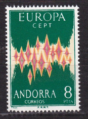 Andorra Spaniola 1972 Europa MI 71 MNH w34 FALS !!! foto