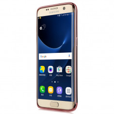Samsung S7 Edge - Husa Ultra Slim Transparenta Margine Rose Gold foto