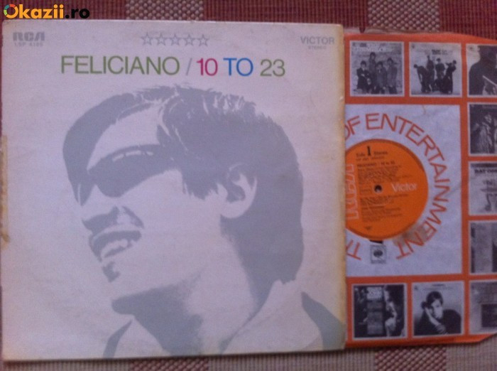 Jose Feliciano 10 To 23 disc vinyl lp muzica soft pop latino usoara RCA rec. VG+