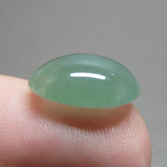 jad natural - SUPERB - caboson 5,93 ct. verde pentru inel sau pandativ foto