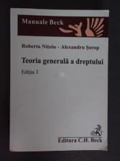 Teoria generala a dreptului - Roberta Nitoiu, Alexandru Sorop. Editia 3 foto