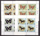 Tuvalu 1981 fauna fluturi MI 133-136 bloc de 4 MNH w34, Nestampilat