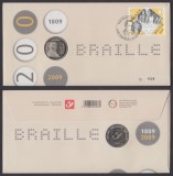 BELGIA 2009 PLIC NUMISMATIC LOUIS BRAILLE