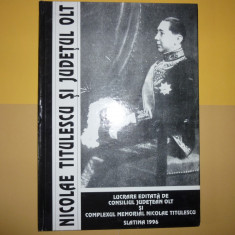Nicolae Titulescu şi judetul Olt, carte memorială