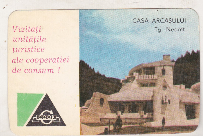 bnk cld Calendar de buzunar - 1974 - COOP - Casa Arcasului Targu Neamt