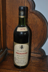 STICLA DE VIN VECHI DE COLECTIE AN 1973 PRIMITIVO ROSSO DI PUGLIA foto