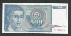 IUGOSLAVIA 500 DINARI 1990 [11] P-106 , VF++ foto