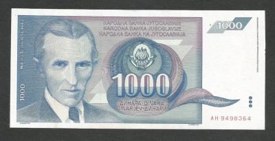 IUGOSLAVIA 1000 1.000 DINARI 1991 [5] P-110 , VF++ foto