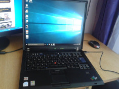 LAPTOP IBM THINKPAD T60P CORE2 DUO T2600.2 GB DDR2.HDD 100GB SATA FUNCTIONAL foto