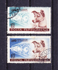 Timbre ROMANIA 1957/*447 = CATELUSA LAIKA - PRIMUL CALATOR IN COSMOS foto