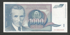 IUGOSLAVIA 1000 1.000 DINARI 1991 [11] P-110 , VF + foto