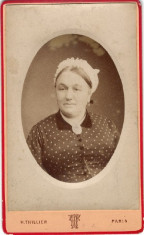 CDV Foto carton veche, Atelier H. Thiller, Paris, Photographie Drouot, sec. XIX foto