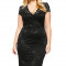 S456-1 Rochie midi eleganta, din dantela - Plus Size