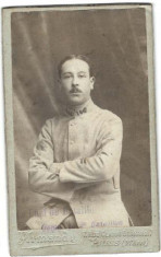 CDV Foto carton veche militar Emil Leon, atelier Armand, Paris foto