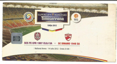 @ Bilet meci- CFR CLUJ- Dinamo Bucuresti 14.07.2012 foto