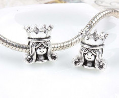 Pandantiv PRINTESA placat cu argint 925 charm talisman pt bratara PANDORA foto