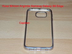 Husa Silicon Argintie Samsug Galaxy S6 Edge foto