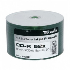 Set 50 CD-R printabile Traxdata White Full Surface foto