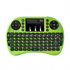 Mini tastatura wireless multimedia Verde pentru PC, laptop, Android TV foto