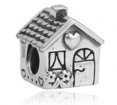 Pandantiv CASA casuta placat cu argint 925 charm talisman pt bratara PANDORA foto