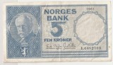 NORVEGIA 5 KRONER COROANE 1961 VF