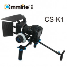 Suport de filmare Rig Commlite CS-K1 cu follow-focus si matte-box pentru DSLR-uri foto