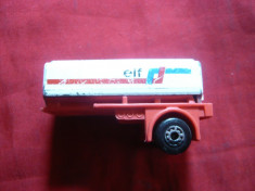 Remorca Cisterna Elf - Matchbox ,scala 1/135 , metal , L= 5,5 cm foto