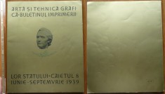 Arta si tehnica grafica; Caietul 8 din 1939 cu 2 gravuri de Stefan Popescu