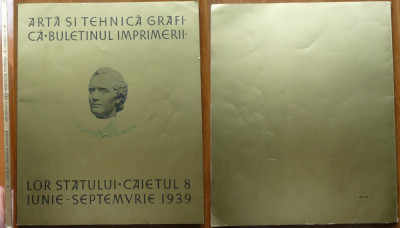 Arta si tehnica grafica ; Caietul 8 din 1939 cu 2 gravuri de Stefan Popescu foto