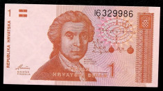 CROATIA 1 DINAR 1991 UNC necirculata ** foto