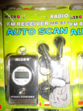 Radio FM Mini CEAS AUTO SCAN digital cu casti si curea mana