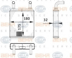 Schimbator caldura, incalzire habitaclu MERCEDES-BENZ VIANO 3,0 - HELLA 8FH 351 312-581 foto