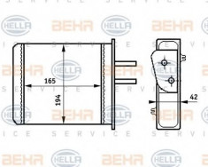 Schimbator caldura, incalzire habitaclu FIAT PUNTO 55 1.1 - HELLA 8FH 351 313-351 foto