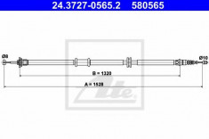 Cablu, frana de parcare FIAT LINEA 1.6 - ATE 24.3727-0565.2 foto