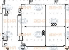 Condensator, climatizare OPEL AGILA 1.0 12V - HELLA 8FC 351 301-411 foto