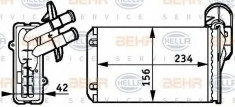 Schimbator caldura, incalzire habitaclu VW GOLF Mk II 1.3 - HELLA 8FH 351 311-041 foto