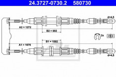 Cablu, frana de parcare OPEL KADETT E hatchback 1.2 - ATE 24.3727-0730.2 foto