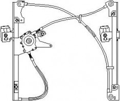 Mecanism actionare geam VW GOLF Mk III 1.9 D - TOPRAN 107 389 foto