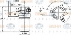 uscator,aer conditionat AUDI A8 limuzina 4.2 quattro - HELLA 8FT 351 192-391 foto