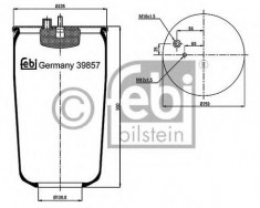 Burduf, suspensie pneumatica MAN L 2000 8.103 LC, 8.103 LLC - FEBI BILSTEIN 39857 foto