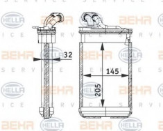 Schimbator caldura, incalzire habitaclu BMW 3 Compact 316 i - HELLA 8FH 351 311-301 foto