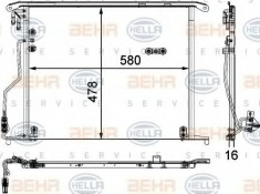 Condensator, climatizare MERCEDES-BENZ S-CLASS limuzina S 320 - HELLA 8FC 351 301-171 foto