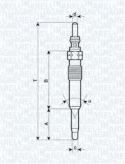 Bujie incandescenta RENAULT KANGOO Rapid 1.5 dCi - MAGNETI MARELLI 062900071304 foto