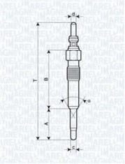 Bujie incandescenta AUDI 500 2.5 TDI - MAGNETI MARELLI 062900028304 foto