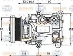 Compresor, climatizare FORD FOCUS 1.4 16V - HELLA 8FK 351 113-311 foto