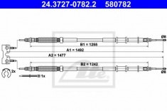 Cablu, frana de parcare OPEL CORSA D 1.4 - ATE 24.3727-0782.2 foto